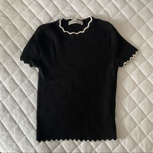 Zara Knit Short Sleeves Top